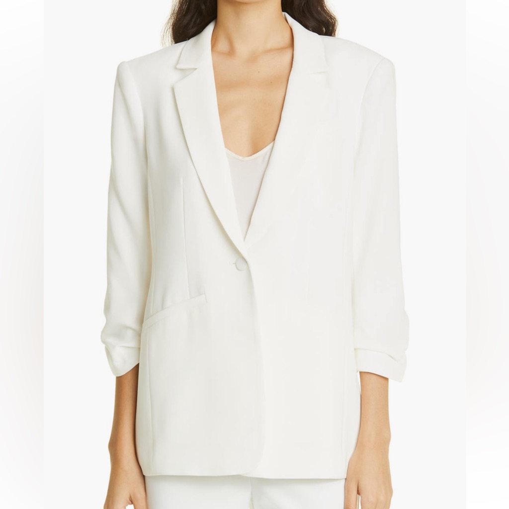 Cinq A Sept New Kloe Ruched Sleeve Blazer